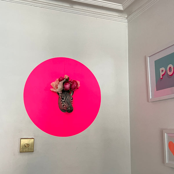 Neon Pink Circular Wall Sticker