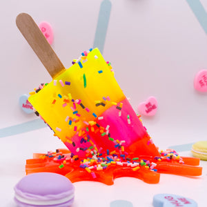 Sunrise Neon Lolly Sculpture With Splat & Sprinkles