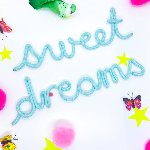 'sweet dreams’ Rope Word Mint