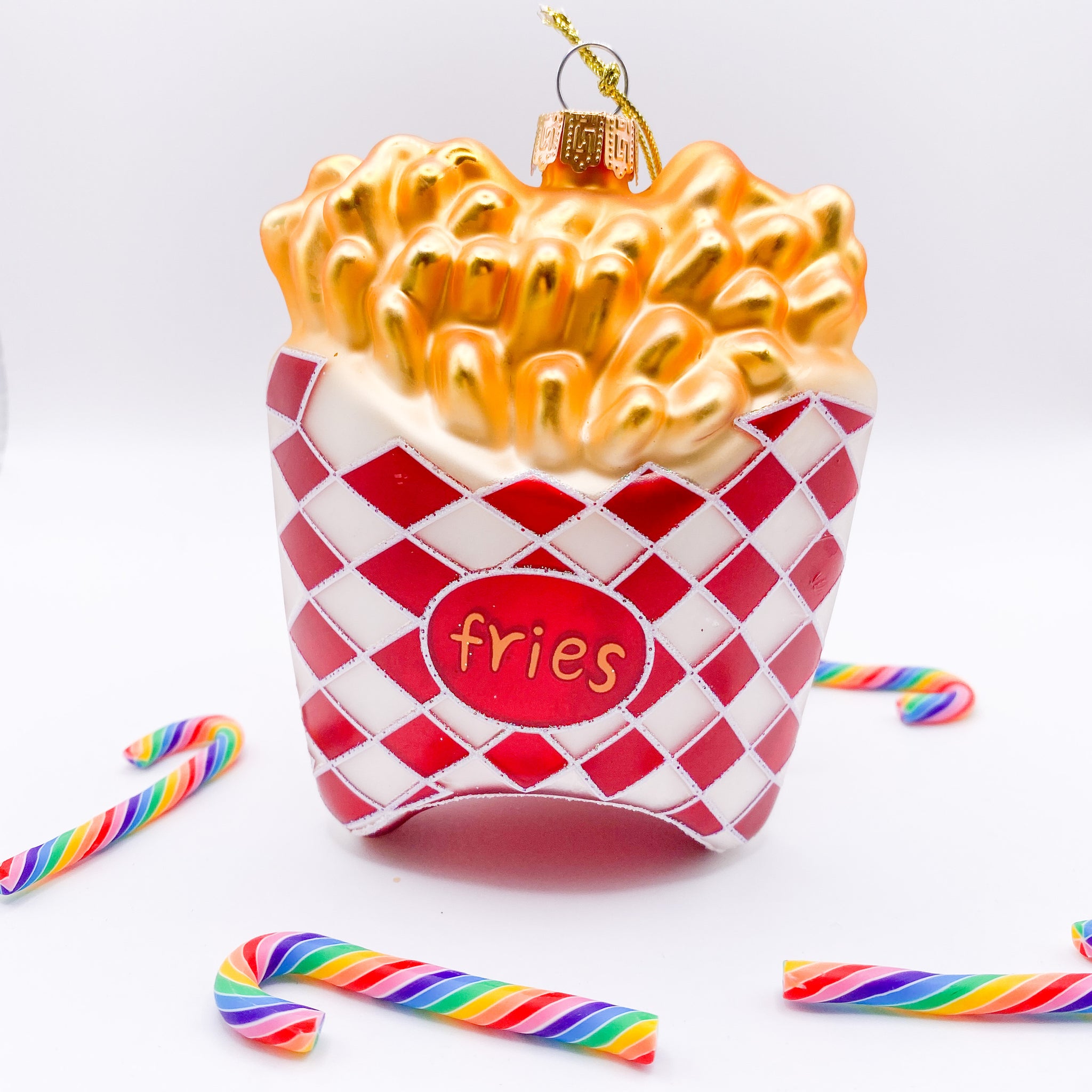French Fries Shaped Christmas Bauble