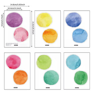 XL Round Stickers Watercolour 12 pieces